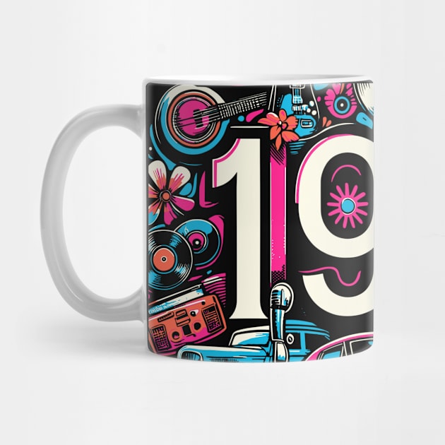 Vibrant 1964 Retro Nostalgic Year Design by Xeire